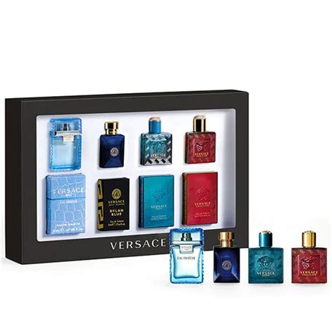 versace miniatures collections|Versace deluxe miniature gift set.